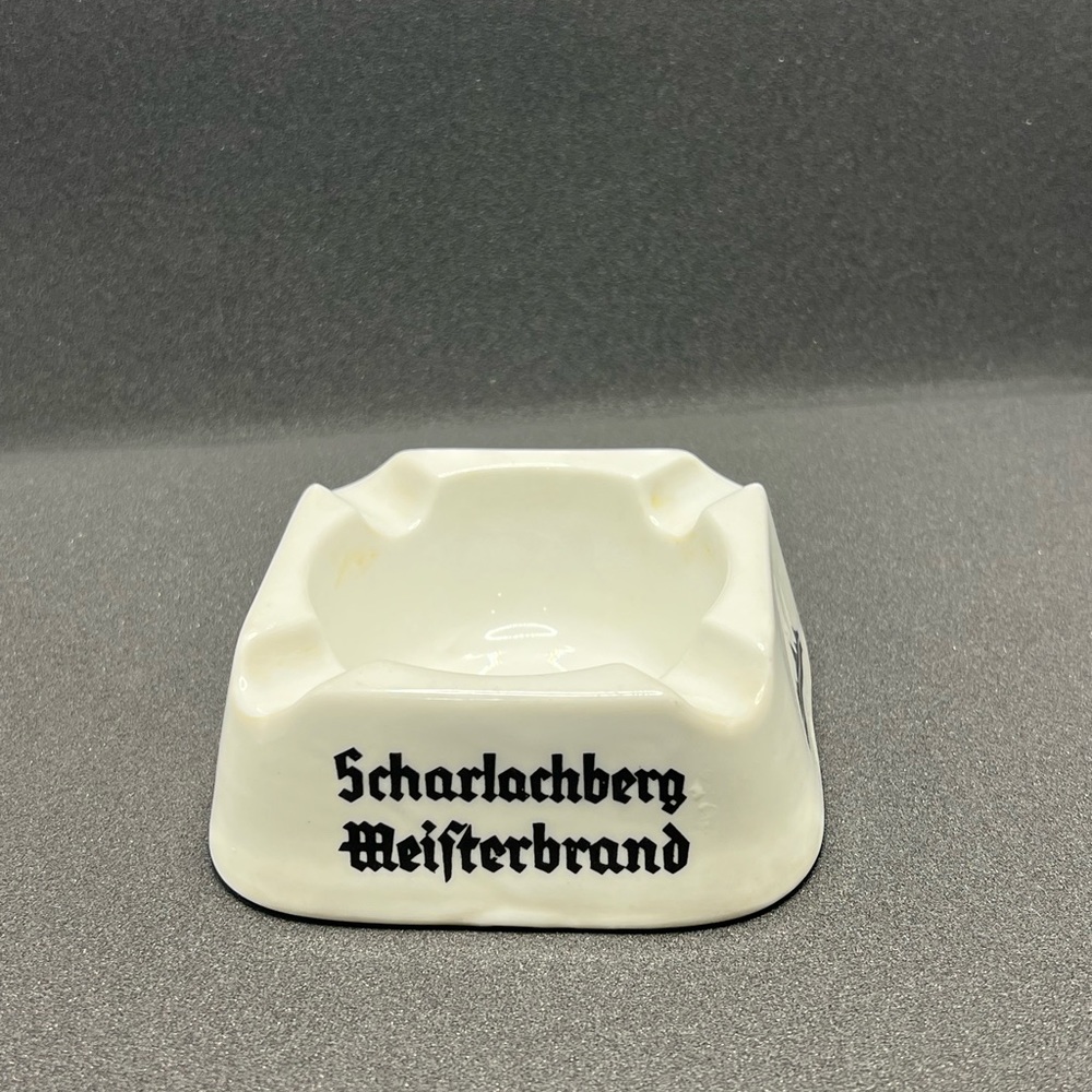 Vintage Ceramic KÖNIGL PR TETTAU Ashtray Weinbrand Scharlackberg German Made